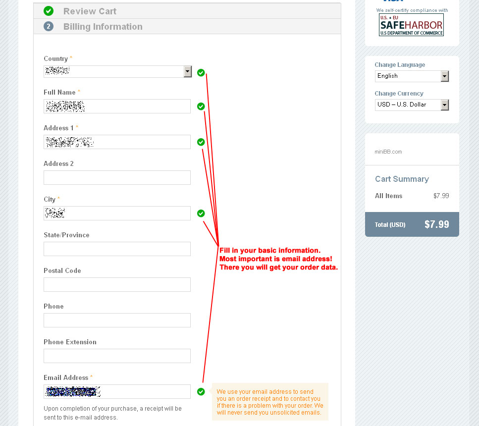 PayPal + 2checkout Step 1