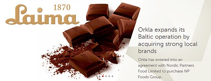Laima Chocolates. Eaten by Orkla.