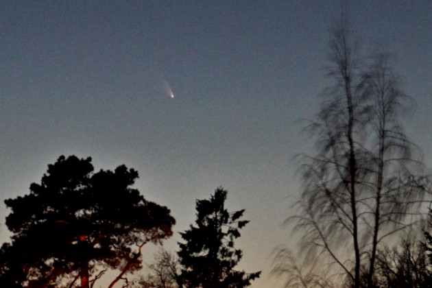Comet in the skies of Latvia