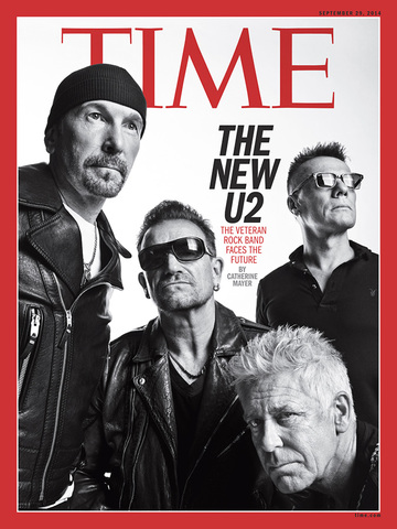 U2 on the Time cover, Sep-18